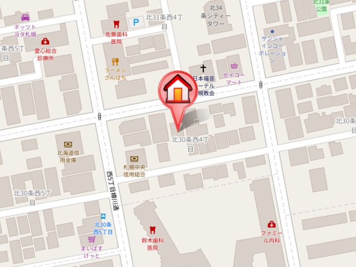 La Felice 北30条(ラ・フェリーチェ)の地図