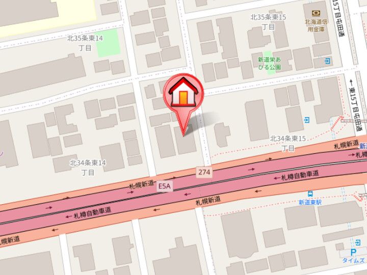 LEE SPACE新道東106の地図