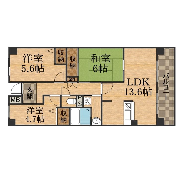 ラウルス宝塚の間取り