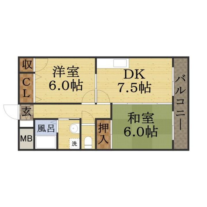 エミール東野103の間取り