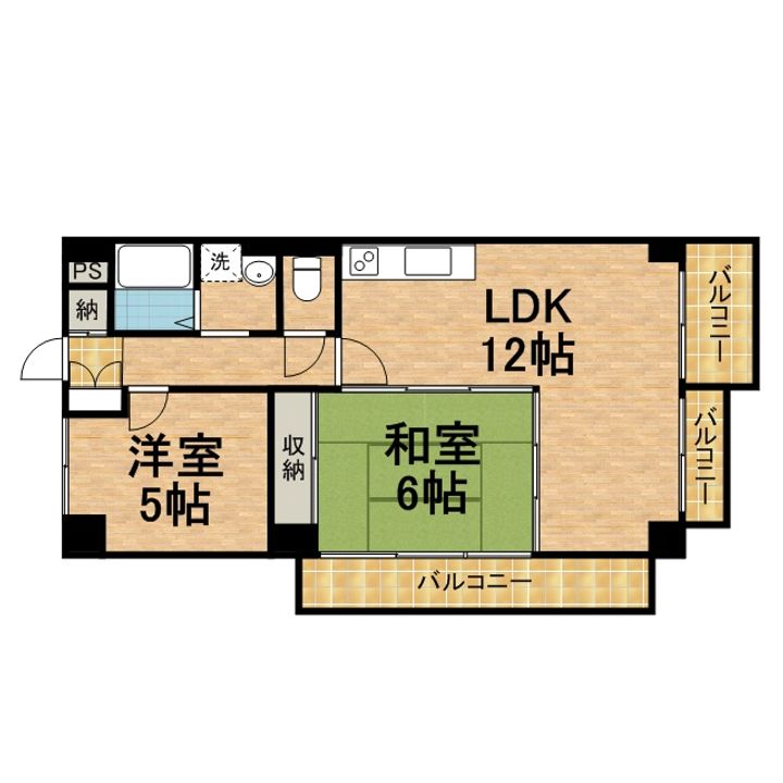 リバーサイド中山301の間取り