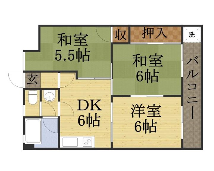マンション摂陽304の間取り