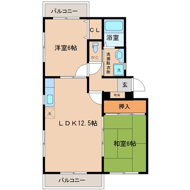 ジンコーポ202の間取り