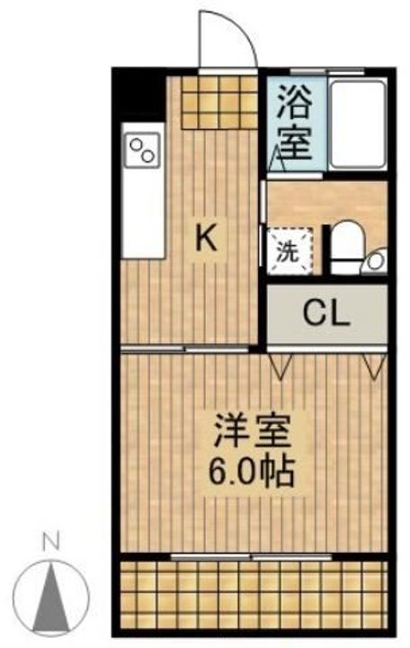 今村コーポ406の間取り