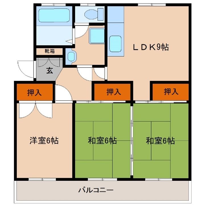 KBハイツ302の間取り