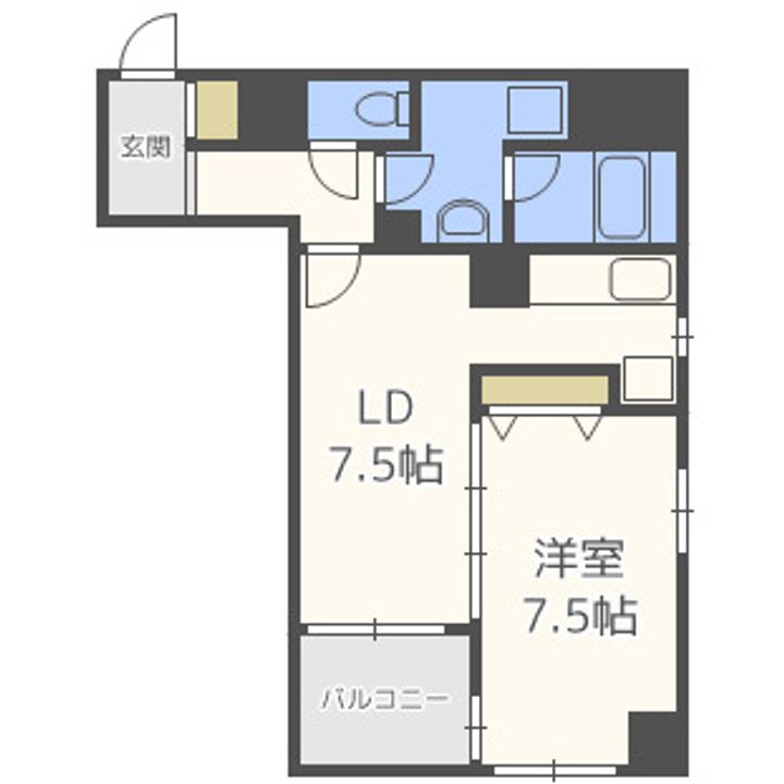 レジディア心斎橋ウエストの間取り