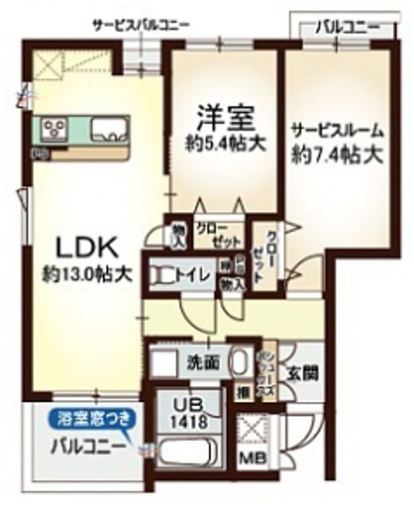 ベルデパティオの間取り