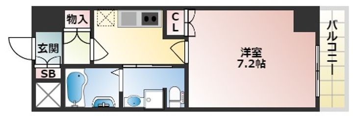 大阪府大阪市西成区岸里東1丁目(マンション)の賃貸物件の間取り
