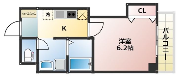 大阪府大阪市西成区千本南1丁目(マンション)の賃貸物件の間取り