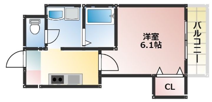 大阪府大阪市西成区岸里2丁目(マンション)の賃貸物件の間取り