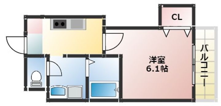 大阪府大阪市西成区岸里2丁目(マンション)の賃貸物件の間取り