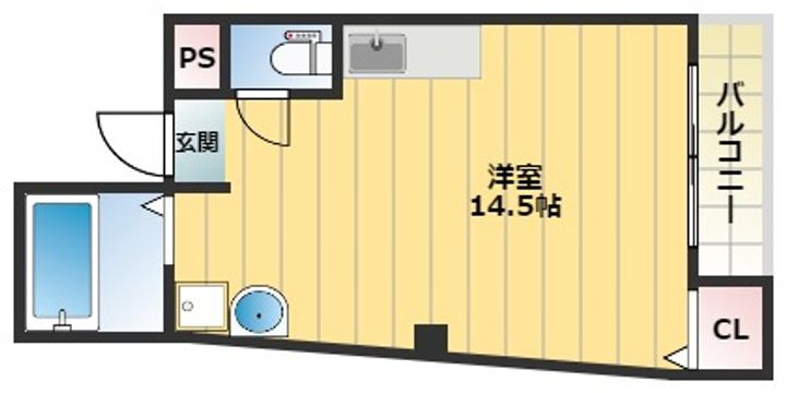 大阪府大阪市西成区南津守3丁目(マンション)の賃貸物件の間取り