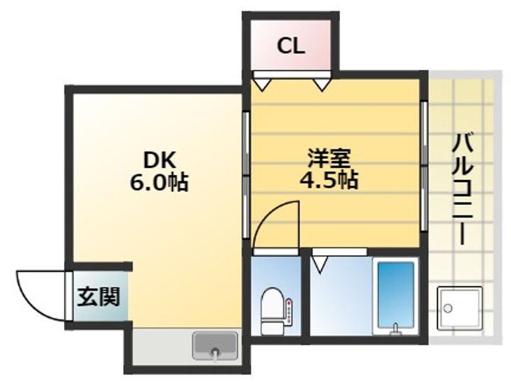 大阪府大阪市西成区天下茶屋3丁目(マンション)の賃貸物件の間取り