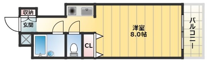 大阪府大阪市西成区南津守7丁目(マンション)の賃貸物件の間取り