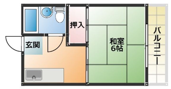 大阪府大阪市西成区玉出西1丁目(マンション)の賃貸物件の間取り