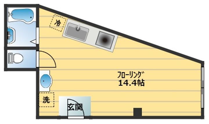 大阪府大阪市西成区玉出西2丁目(マンション)の賃貸物件の間取り