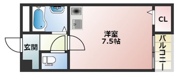 大阪府大阪市西成区天下茶屋1丁目(マンション)の賃貸物件の間取り