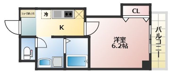 大阪府大阪市西成区千本南1丁目(マンション)の賃貸物件の間取り