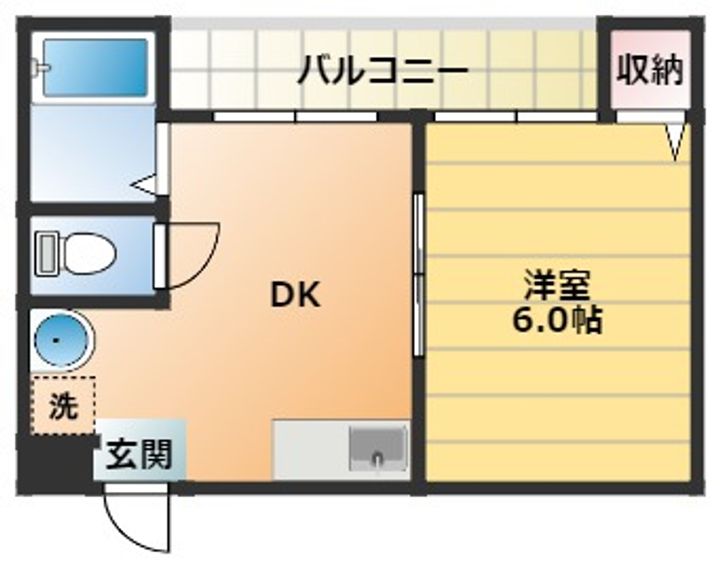 大阪府大阪市西成区玉出西2丁目(マンション)の賃貸物件の間取り