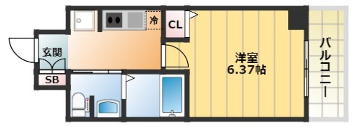 大阪府大阪市西成区岸里東1丁目(マンション)の賃貸物件の間取り