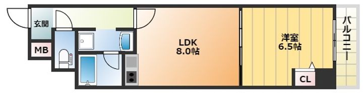 大阪府大阪市住之江区緑木1丁目(マンション)の賃貸物件の間取り