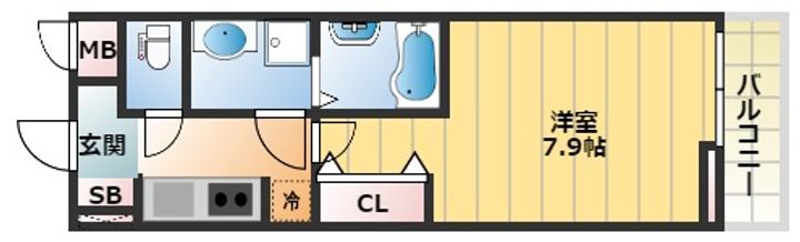 大阪府大阪市西成区玉出西1丁目(アパート)の賃貸物件の間取り