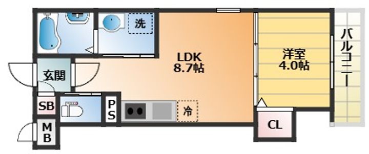 Buzz北加賀屋の間取り
