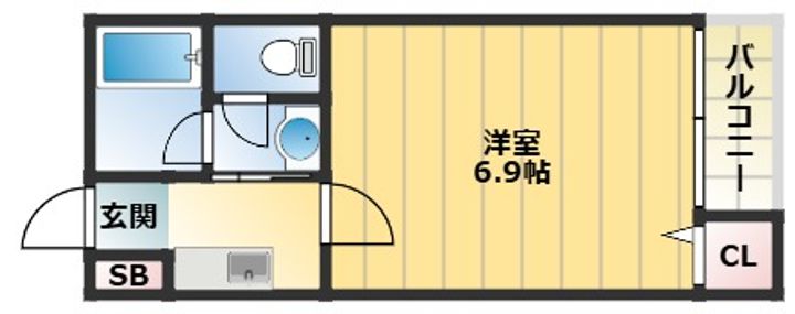 大阪府大阪市西成区松3丁目(マンション)の賃貸物件の間取り
