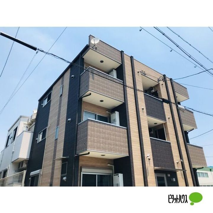 愛知県名古屋市瑞穂区河岸1丁目の賃貸アパートの外観