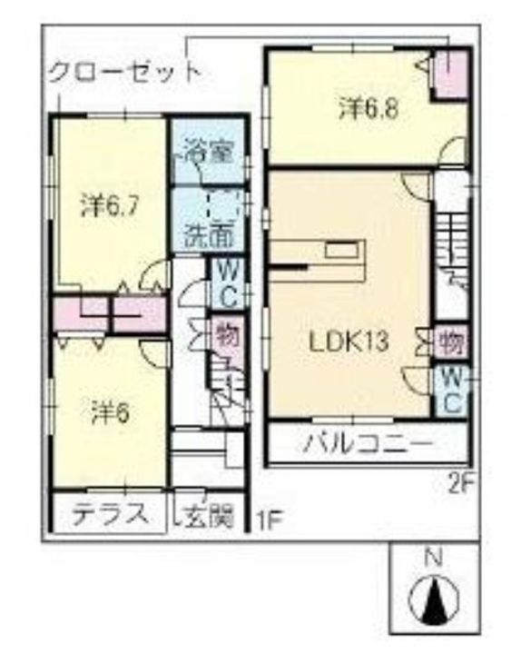 愛知県名古屋市瑞穂区河岸1丁目(一戸建)の賃貸物件の間取り
