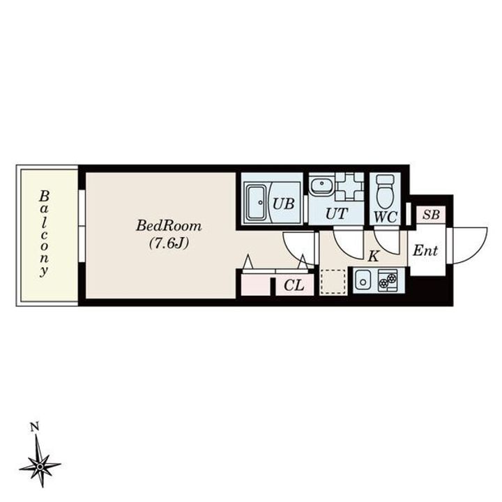 愛知県名古屋市南区駈上2丁目の賃貸マンションの間取り