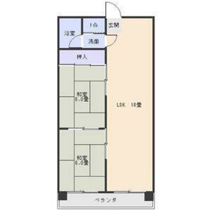 愛知県名古屋市南区元桜田町3丁目の賃貸マンションの間取り