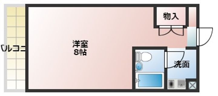 スカイハイツ202の間取り