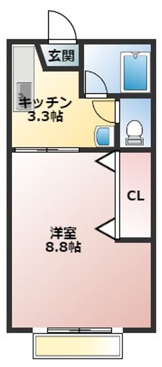 安藤ハイツ202の間取り