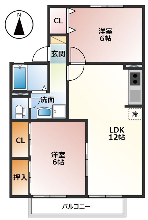 キングスガーデンA103の間取り