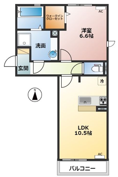 グランシティクレール201の間取り