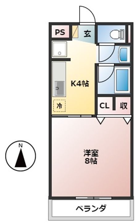 ノーブルFUJII Bの間取り