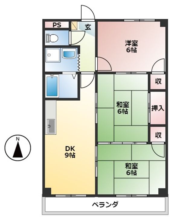 第2コーポ村下の間取り