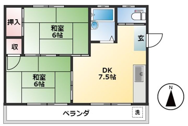 コーポ坂本301の間取り