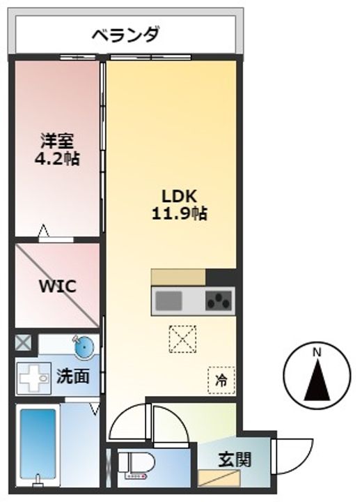 D-room南高橋町WESTの間取り
