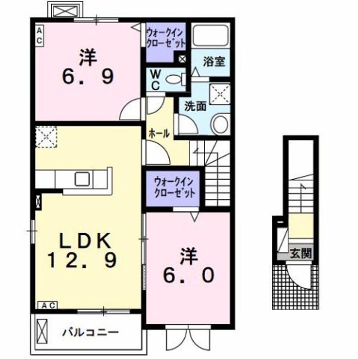 ベルベディアBの間取り