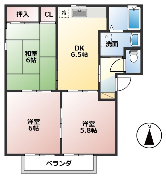 ピーチピットB202の間取り
