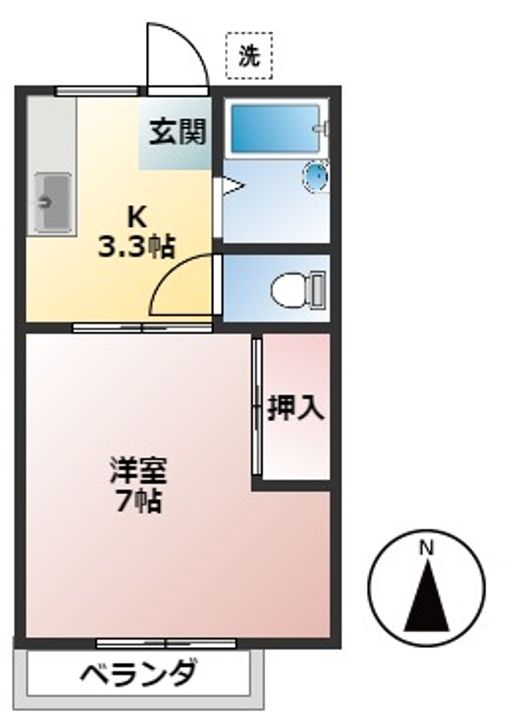 パナハイツ大島B棟の間取り