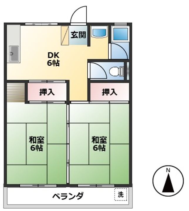 木戸団地302の間取り