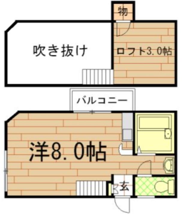 コーポ日佐201の間取り