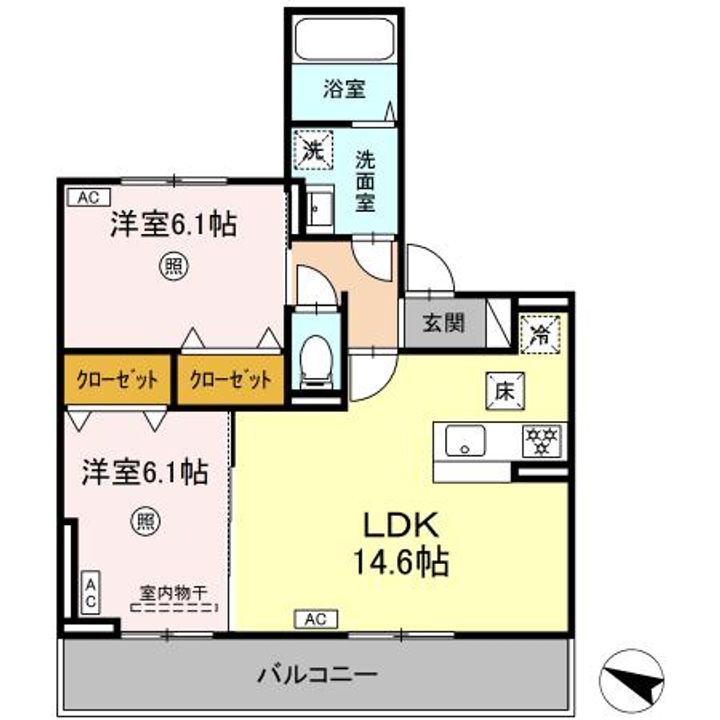 D-ROOM KAWAZOEの間取り