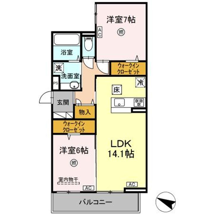 D-ROOM KAWAZOEの間取り