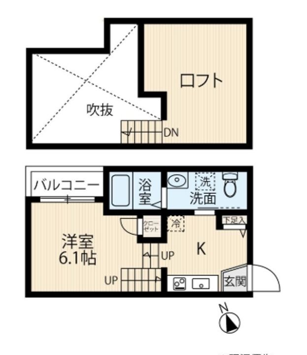 Les Mayu 桜ケ丘(レ・マーユ)205の間取り