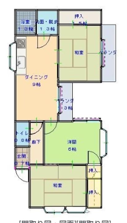 松尾コーポ201の間取り