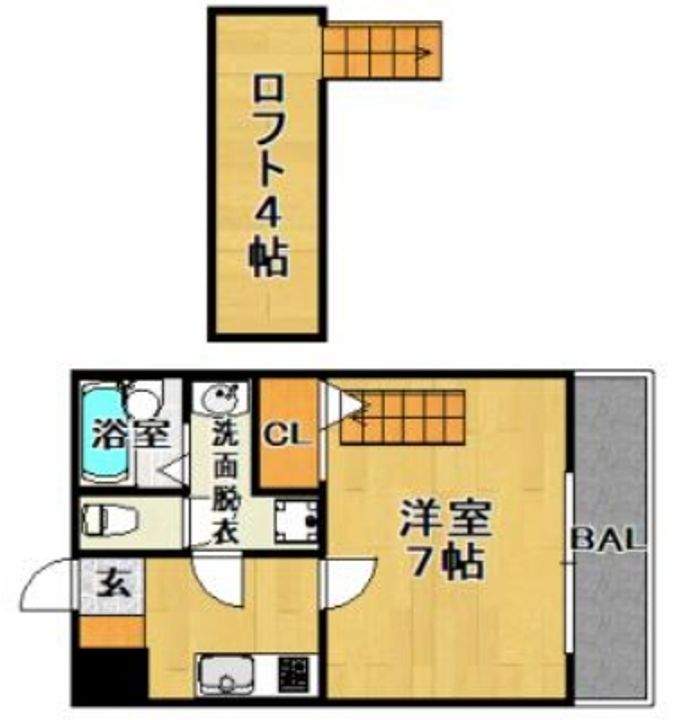 プランドール蘭205の間取り